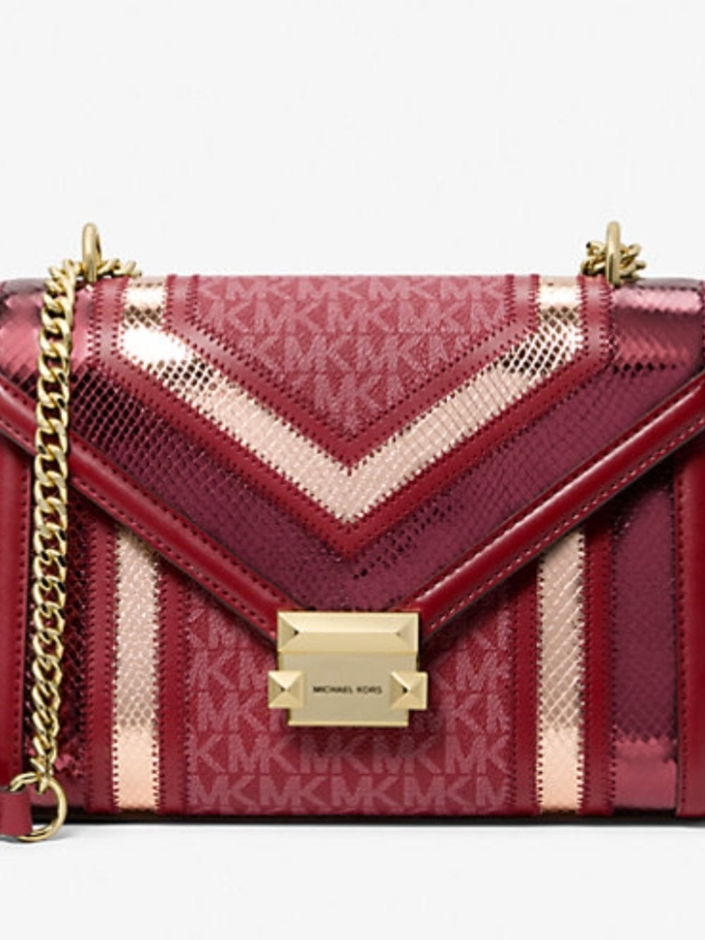 NWT Michael Kors Cherry Multi Signature Shoulder Bag & Wallet - Picture 4 of 9